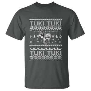 Latin American Christmas T Shirt Tuki Tuki Mi Burrito Latino Ugly Christmas TS02 Dark Heather Print Your Wear