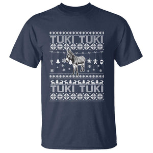 Latin American Christmas T Shirt Tuki Tuki Mi Burrito Latino Ugly Christmas TS02 Navy Print Your Wear