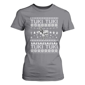 Latin American Christmas T Shirt For Women Tuki Tuki Mi Burrito Latino Ugly Christmas TS02 Charcoal Print Your Wear