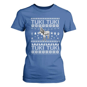 Latin American Christmas T Shirt For Women Tuki Tuki Mi Burrito Latino Ugly Christmas TS02 Royal Blue Print Your Wear