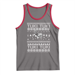 Latin American Christmas Tank Top Tuki Tuki Mi Burrito Latino Ugly Christmas TS02 Deep Heather Red Print Your Wear