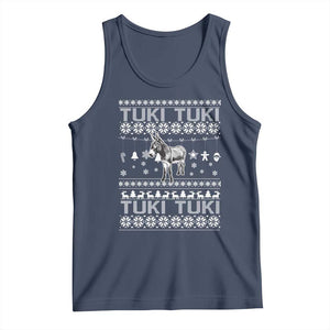 Latin American Christmas Tank Top Tuki Tuki Mi Burrito Latino Ugly Christmas TS02 Navy Print Your Wear