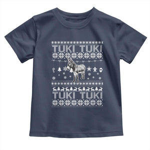 Latin American Christmas Toddler T Shirt Tuki Tuki Mi Burrito Latino Ugly Christmas TS02 Navy Print Your Wear