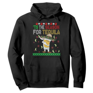 Mexican Christmas Hoodie Tis The Season For Tequila Dabbing Alcohol Lover TS02 Black Print Your Wear