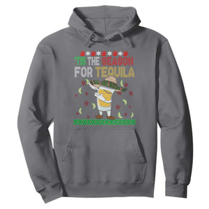 Mexican Christmas Hoodie Tis The Season For Tequila Dabbing Alcohol Lover TS02 Charcoal Print Your Wear