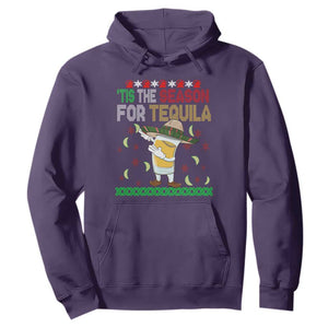 Mexican Christmas Hoodie Tis The Season For Tequila Dabbing Alcohol Lover TS02 Purple Print Your Wear