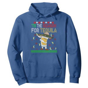 Mexican Christmas Hoodie Tis The Season For Tequila Dabbing Alcohol Lover TS02 Royal Blue Print Your Wear