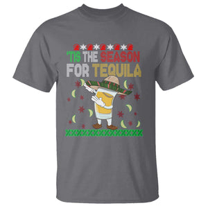 Mexican Christmas T Shirt Tis The Season For Tequila Dabbing Alcohol Lover TS02 Charcoal Print Your Wear