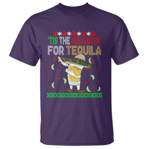 Mexican Christmas T Shirt Tis The Season For Tequila Dabbing Alcohol Lover TS02 Purple Print Your Wear