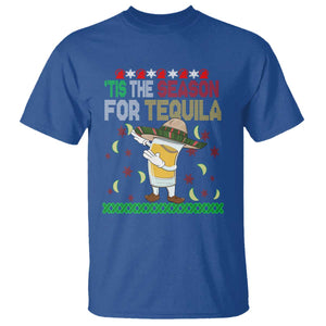 Mexican Christmas T Shirt Tis The Season For Tequila Dabbing Alcohol Lover TS02 Royal Blue Print Your Wear