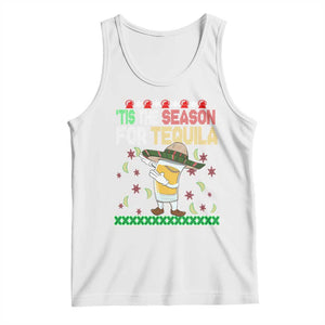 Mexican Christmas Tank Top Tis The Season For Tequila Dabbing Alcohol Lover TS02 White Print Your Wear