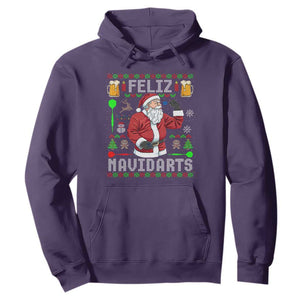 Christmas Dart Lover Hoodie Feliz Navidarts Santa Navidad Ugly Sweater TS02 Purple Print Your Wear