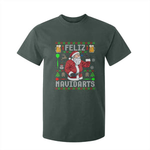 Christmas Dart Lover T Shirt For Kid Feliz Navidarts Santa Navidad Ugly Sweater TS02 Dark Forest Green Print Your Wear