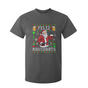 Christmas Dart Lover T Shirt For Kid Feliz Navidarts Santa Navidad Ugly Sweater TS02 Dark Heather Print Your Wear