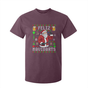 Christmas Dart Lover T Shirt For Kid Feliz Navidarts Santa Navidad Ugly Sweater TS02 Maroon Print Your Wear