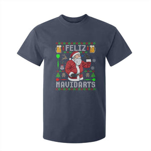 Christmas Dart Lover T Shirt For Kid Feliz Navidarts Santa Navidad Ugly Sweater TS02 Navy Print Your Wear