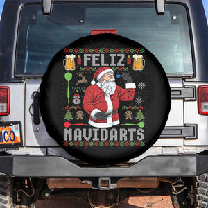 Christmas Dart Lover Spare Tire Cover Feliz Navidarts Santa Navidad Ugly Sweater TS02 No hole Black Print Your Wear