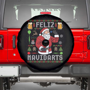 Christmas Dart Lover Spare Tire Cover Feliz Navidarts Santa Navidad Ugly Sweater TS02 Black Print Your Wear