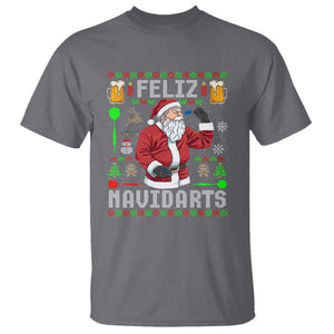 Christmas Dart Lover T Shirt Feliz Navidarts Santa Navidad Ugly Sweater TS02 Charcoal Print Your Wear