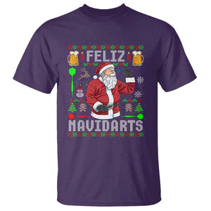 Christmas Dart Lover T Shirt Feliz Navidarts Santa Navidad Ugly Sweater TS02 Purple Print Your Wear