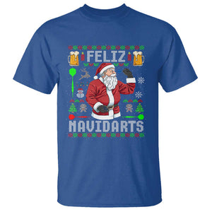 Christmas Dart Lover T Shirt Feliz Navidarts Santa Navidad Ugly Sweater TS02 Royal Blue Print Your Wear