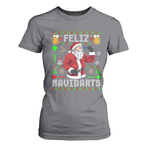 Christmas Dart Lover T Shirt For Women Feliz Navidarts Santa Navidad Ugly Sweater TS02 Charcoal Print Your Wear