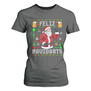 Christmas Dart Lover T Shirt For Women Feliz Navidarts Santa Navidad Ugly Sweater TS02 Dark Heather Print Your Wear