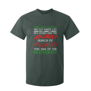 Funny Christmas Movie T Shirt For Kid Jolliest Bunch of Assholes This Side of The Nuthouse Xmas Vacation TS02 Dark Forest Green Print Your Wear