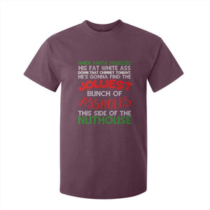 Funny Christmas Movie T Shirt For Kid Jolliest Bunch of Assholes This Side of The Nuthouse Xmas Vacation TS02 Maroon Print Your Wear