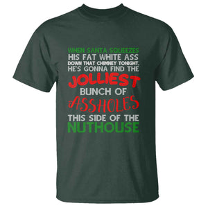 Funny Christmas Movie T Shirt Jolliest Bunch of Assholes This Side of The Nuthouse Xmas Vacation TS02 Dark Forest Green Print Your Wear