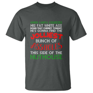 Funny Christmas Movie T Shirt Jolliest Bunch of Assholes This Side of The Nuthouse Xmas Vacation TS02 Dark Heather Print Your Wear