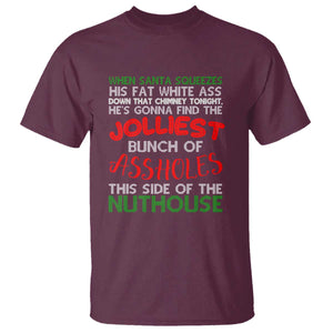 Funny Christmas Movie T Shirt Jolliest Bunch of Assholes This Side of The Nuthouse Xmas Vacation TS02 Maroon Print Your Wear