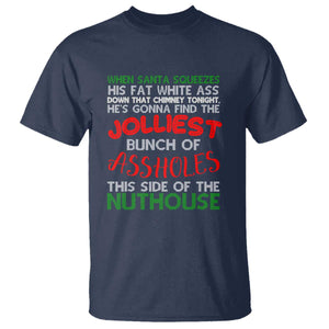 Funny Christmas Movie T Shirt Jolliest Bunch of Assholes This Side of The Nuthouse Xmas Vacation TS02 Navy Print Your Wear