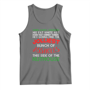 Funny Christmas Movie Tank Top Jolliest Bunch of Assholes This Side of The Nuthouse Xmas Vacation TS02 Black Heather Print Your Wear