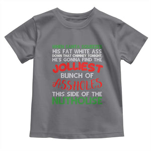 Funny Christmas Movie Toddler T Shirt Jolliest Bunch of Assholes This Side of The Nuthouse Xmas Vacation TS02 Charcoal Print Your Wear