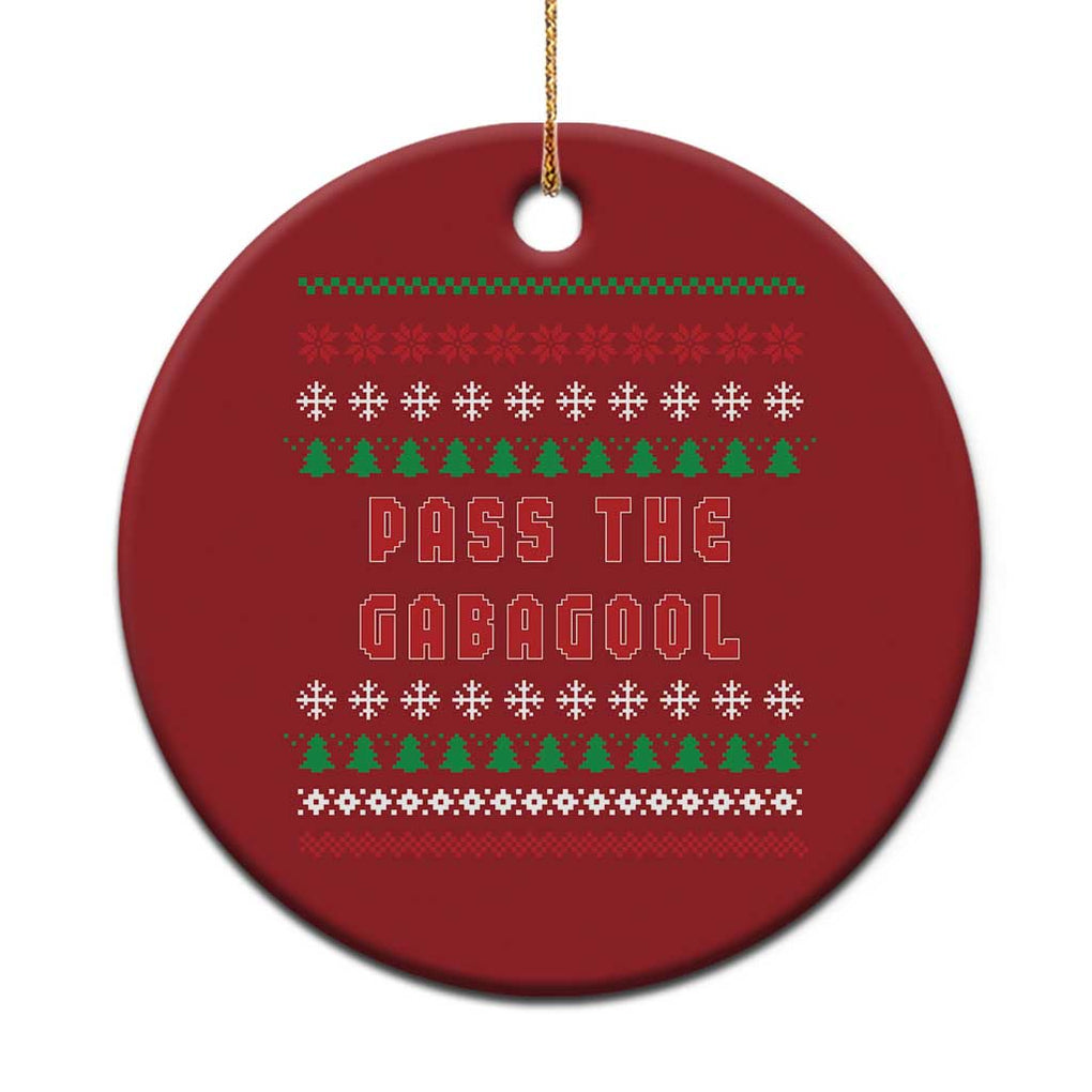 Pass The Gabagool Xmas Christmas Ornament Funny Italy Xmas Italian French Pork Lover Ugly Sweater TS02 Print Your Wear