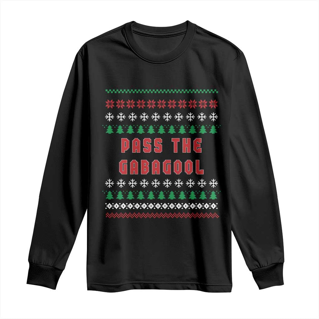 Pass The Gabagool Christmas Long Sleeve Shirt Funny Italy Xmas Italian French Pork Lover Ugly Sweater TS02 Black Print Your Wear