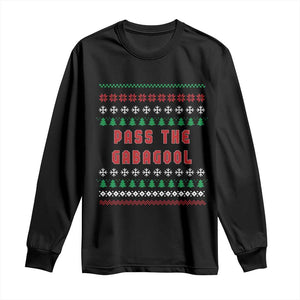 Pass The Gabagool Christmas Long Sleeve Shirt Funny Italy Xmas Italian French Pork Lover Ugly Sweater TS02 Black Print Your Wear