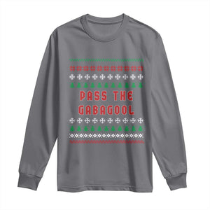 Pass The Gabagool Christmas Long Sleeve Shirt Funny Italy Xmas Italian French Pork Lover Ugly Sweater TS02 Charcoal Print Your Wear