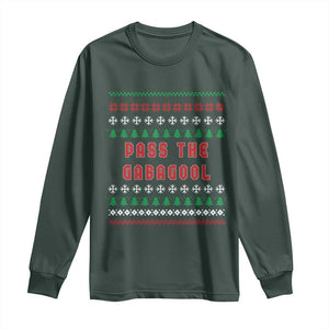 Pass The Gabagool Christmas Long Sleeve Shirt Funny Italy Xmas Italian French Pork Lover Ugly Sweater TS02 Dark Forest Green Print Your Wear