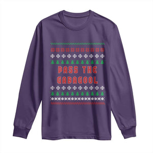 Pass The Gabagool Christmas Long Sleeve Shirt Funny Italy Xmas Italian French Pork Lover Ugly Sweater TS02 Purple Print Your Wear