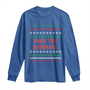 Pass The Gabagool Christmas Long Sleeve Shirt Funny Italy Xmas Italian French Pork Lover Ugly Sweater TS02 Royal Blue Print Your Wear