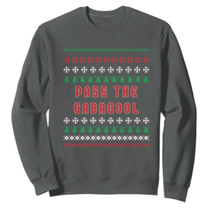 Pass The Gabagool Christmas Sweatshirt Funny Italy Xmas Italian French Pork Lover Ugly Sweater TS02 Dark Heather Print Your Wear