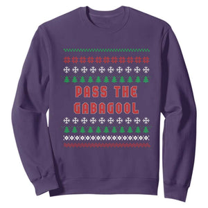 Pass The Gabagool Christmas Sweatshirt Funny Italy Xmas Italian French Pork Lover Ugly Sweater TS02 Purple Print Your Wear