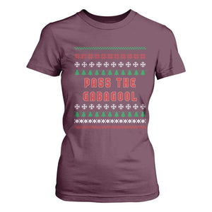 Pass The Gabagool Christmas T Shirt For Women Funny Italy Xmas Italian French Pork Lover Ugly Sweater TS02 Maroon Print Your Wear