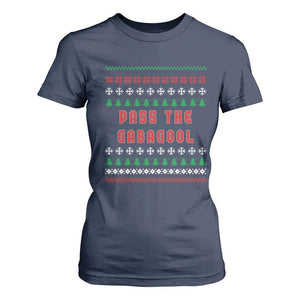 Pass The Gabagool Christmas T Shirt For Women Funny Italy Xmas Italian French Pork Lover Ugly Sweater TS02 Navy Print Your Wear