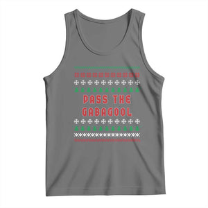 Pass The Gabagool Christmas Tank Top Funny Italy Xmas Italian French Pork Lover Ugly Sweater TS02 Black Heather Print Your Wear