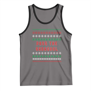 Pass The Gabagool Christmas Tank Top Funny Italy Xmas Italian French Pork Lover Ugly Sweater TS02 Deep Heather Black Print Your Wear