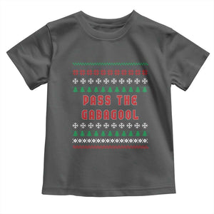 Pass The Gabagool Christmas Toddler T Shirt Funny Italy Xmas Italian French Pork Lover Ugly Sweater TS02 Dark Heather Print Your Wear