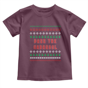 Pass The Gabagool Christmas Toddler T Shirt Funny Italy Xmas Italian French Pork Lover Ugly Sweater TS02 Maroon Print Your Wear